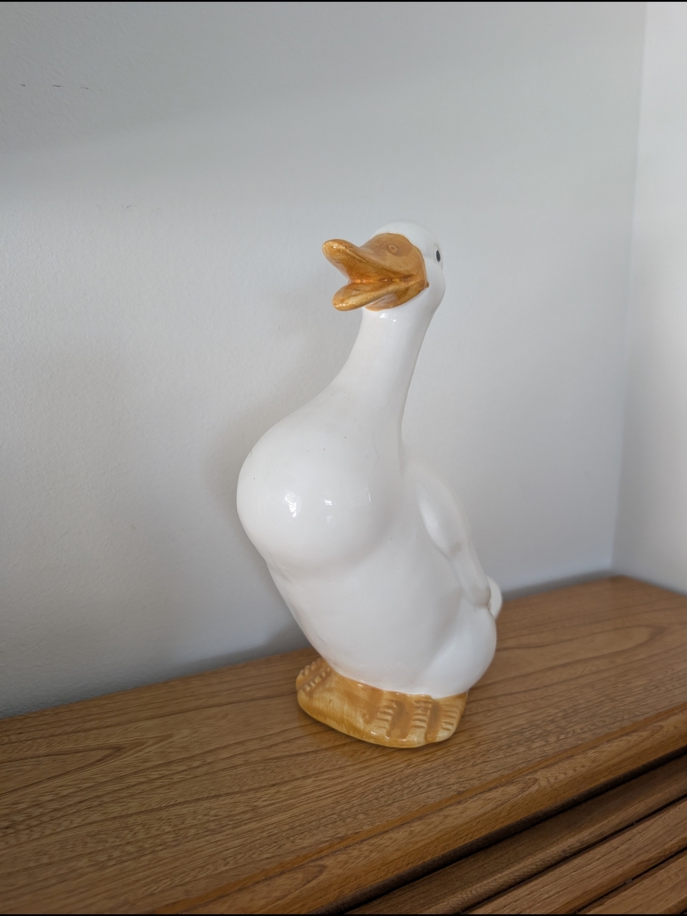 Vintage Ceramic Goose Figurine – Cottagecore Kitchen Decor - Picture 4 of 10
